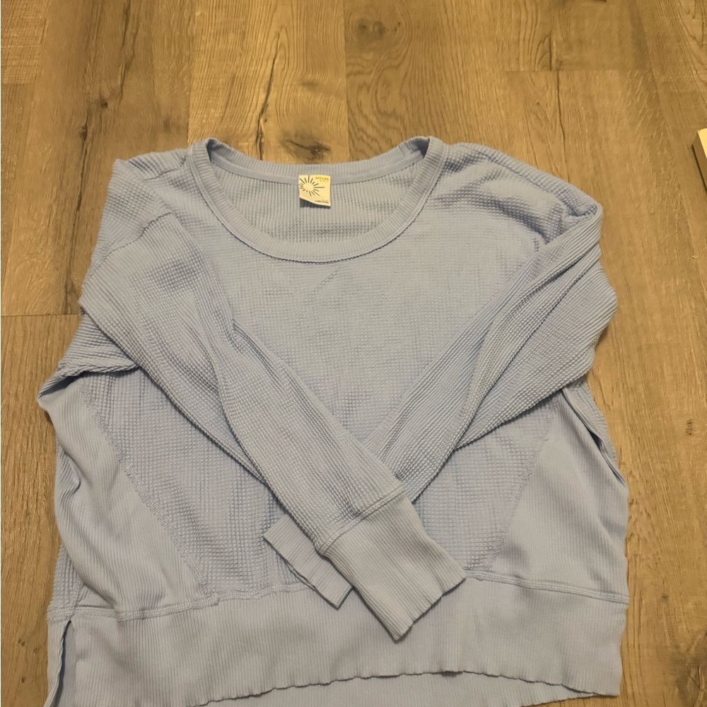 Aerie Light Blue Long Sleeve Top